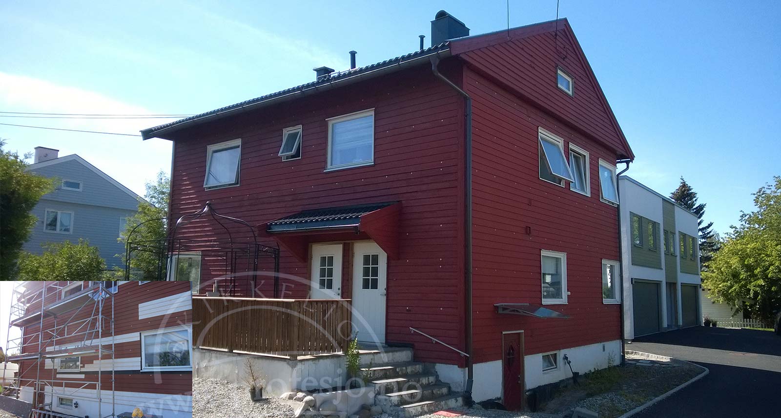 Utvendig-maling-male-hus-utvendig-Røa-hus-rød